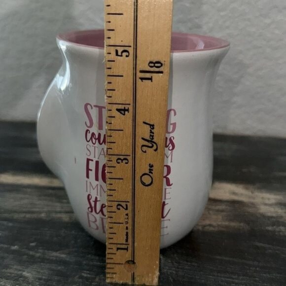 Inspirational Pink & White Ceramic Mug With Bible Verse - Picture 5 of 6